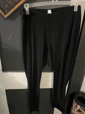 torrid Black Ribbed Wide-Leg Knit Pants live:#42